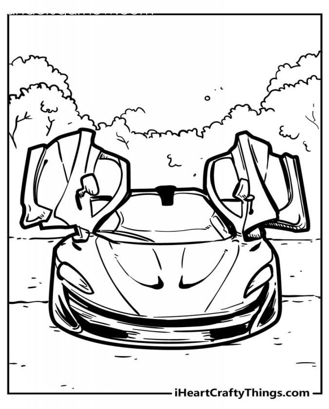 Cool Car Coloring Pages (% Free Printables)