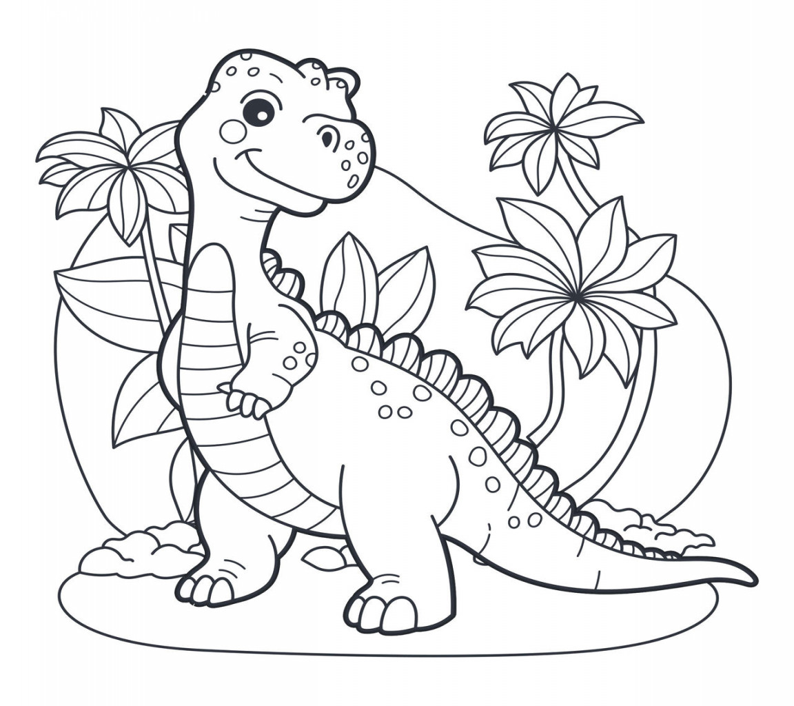 Dinosaur - Coloring Page by jeffdoute on DeviantArt