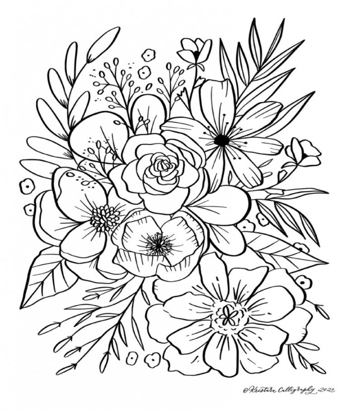 Floral Coloring Pages -