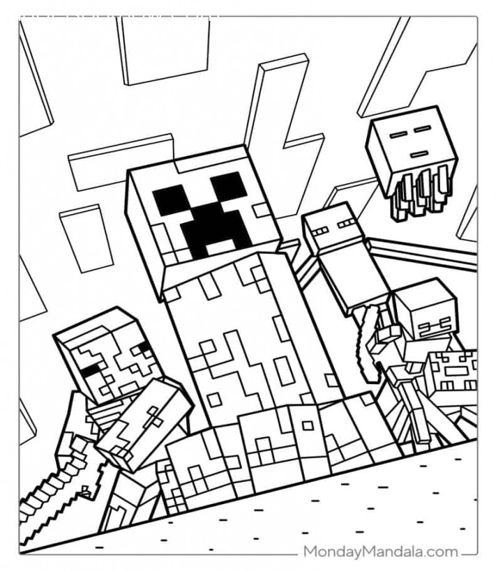 Minecraft Coloring Pages (Free PDF Printables)