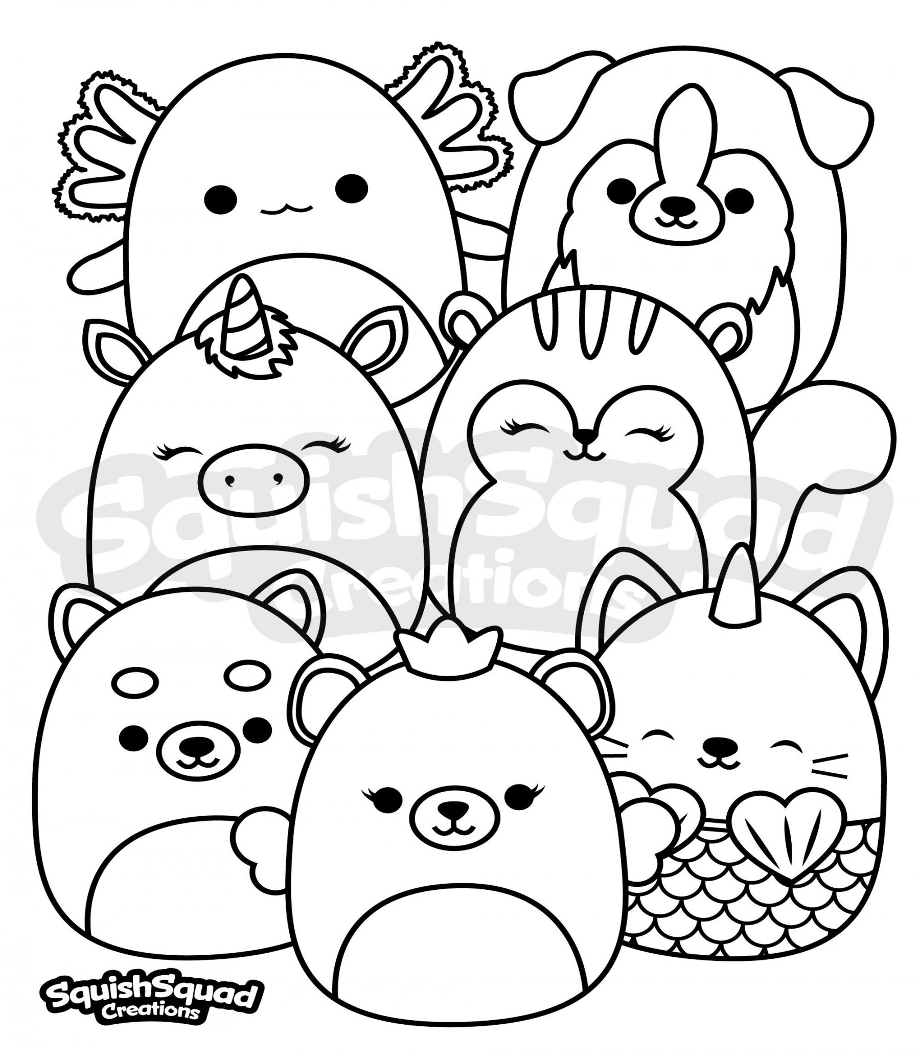 Squishmallow Coloring Page Printable Squishmallow Coloring - Etsy